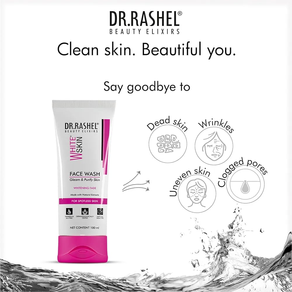 Dr Rashel White Skin Face Wash 50ml – Medically Tested for Clear & Bright Skin 𝒁𝑶-15 (𝙊𝙧𝙞𝙜𝙞𝙣𝙖𝙡 𝘾𝙝𝙞𝙣𝙖)