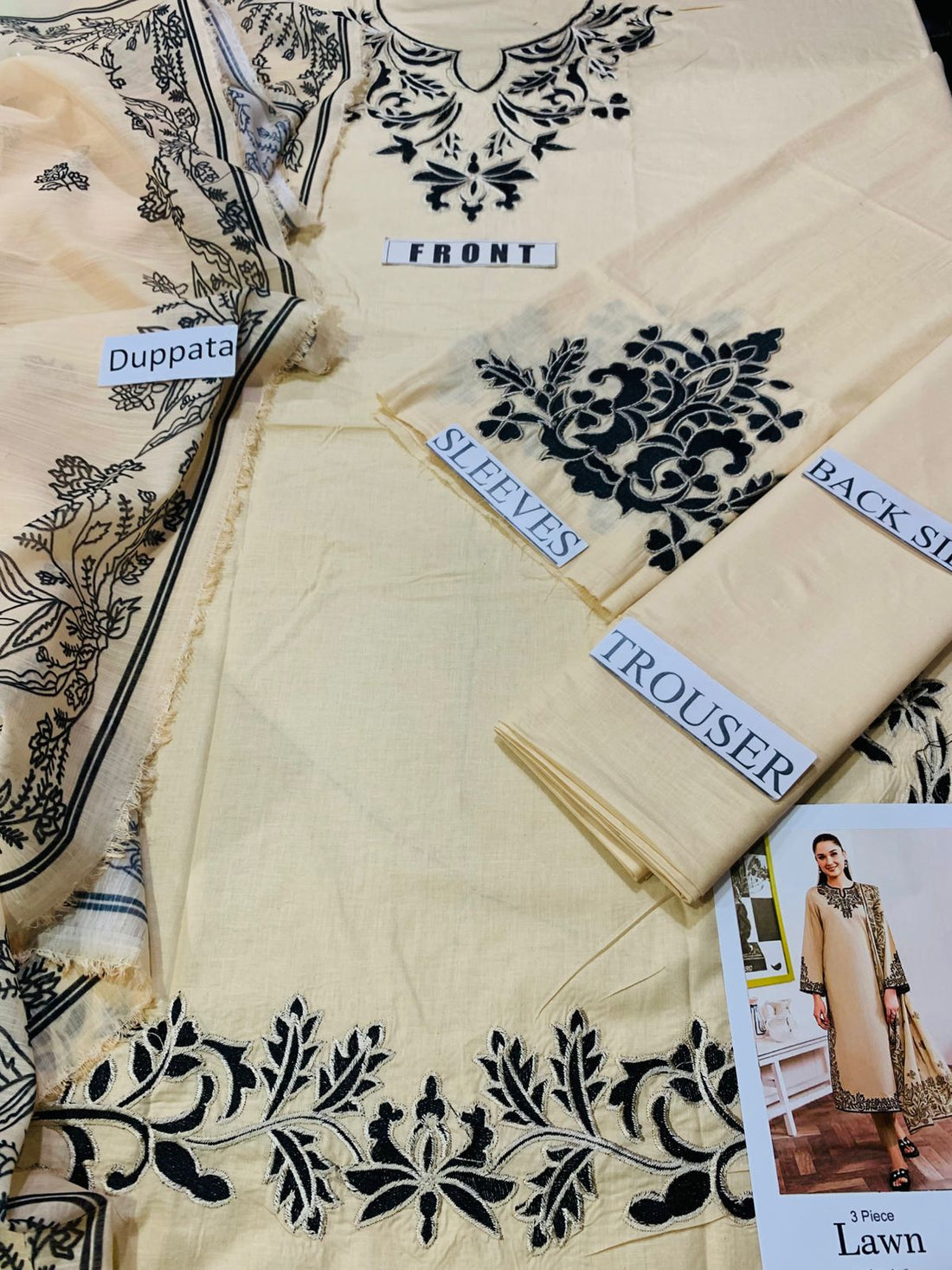 Sapphire SPL-746 – 3PC Embroidered Lawn Suit with Printed Slub Cotton Dupatta & Dyed Lawn Trouser | Premium Summer Wear | Free Delivery